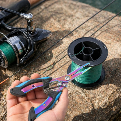 Fishing Pliers 3-in-1 Titanium-Coated Stainless Steel Non-Slip Grip