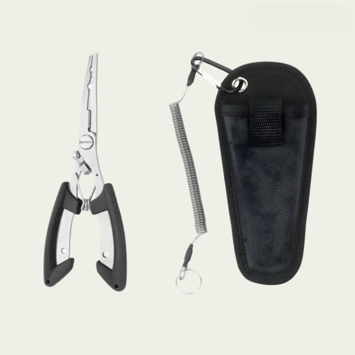 Fishing Pliers 3-in-1 Titanium-Coated Stainless Steel Non-Slip Grip