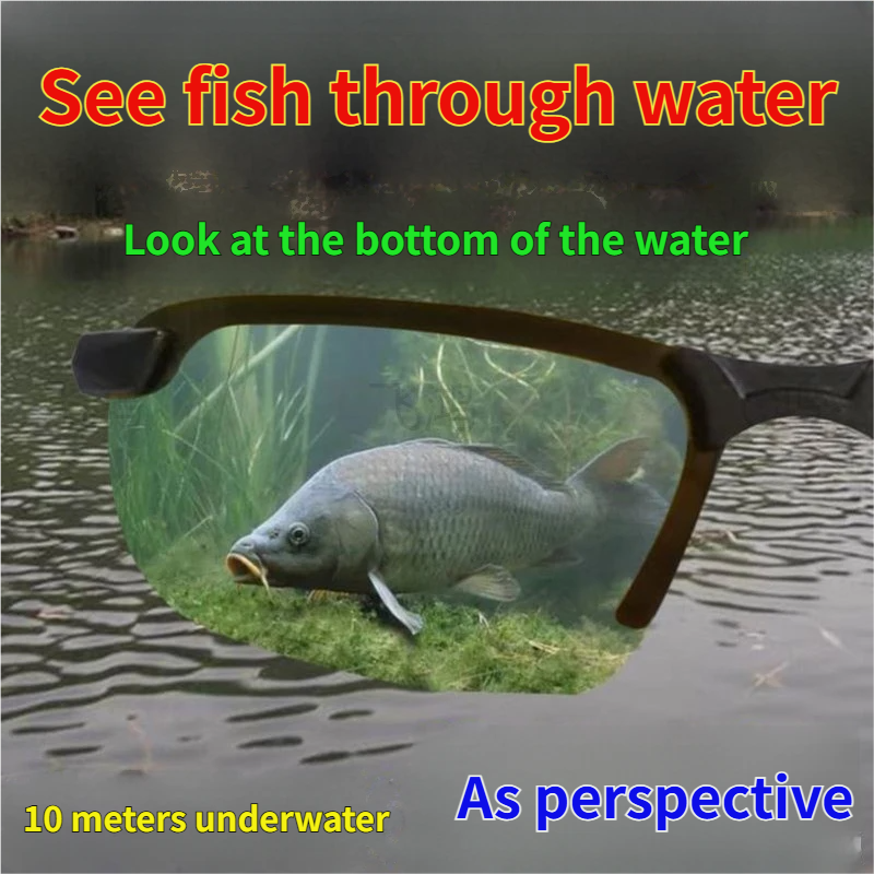 Fishing Sunglasses Polarized Adaptive Tint & Lightweight Wrap Frame