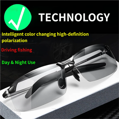 Fishing Sunglasses Polarized Adaptive Tint & Lightweight Wrap Frame