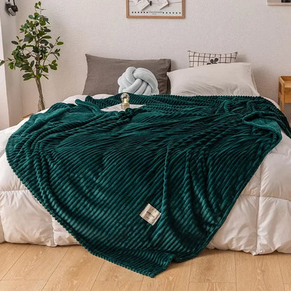 Flannel Blanket Thick & Lightweight Machine Washable