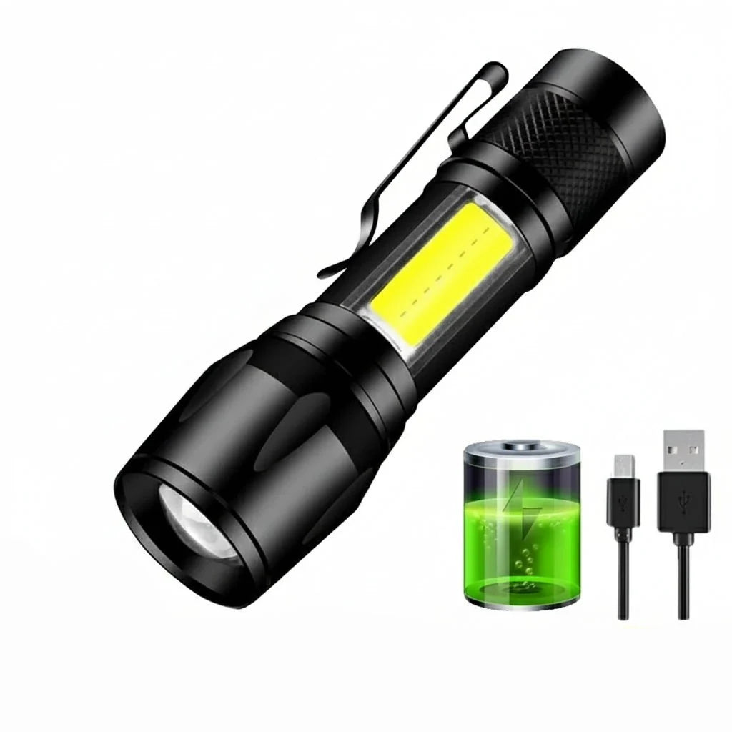 Flashlight 2000 Lumens Waterproof USB-C Rechargeable
