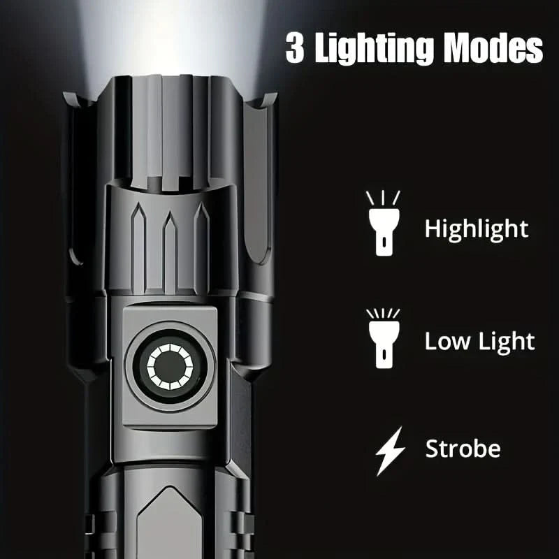Flashlights USB Rechargeable Aluminum Alloy Set of 2