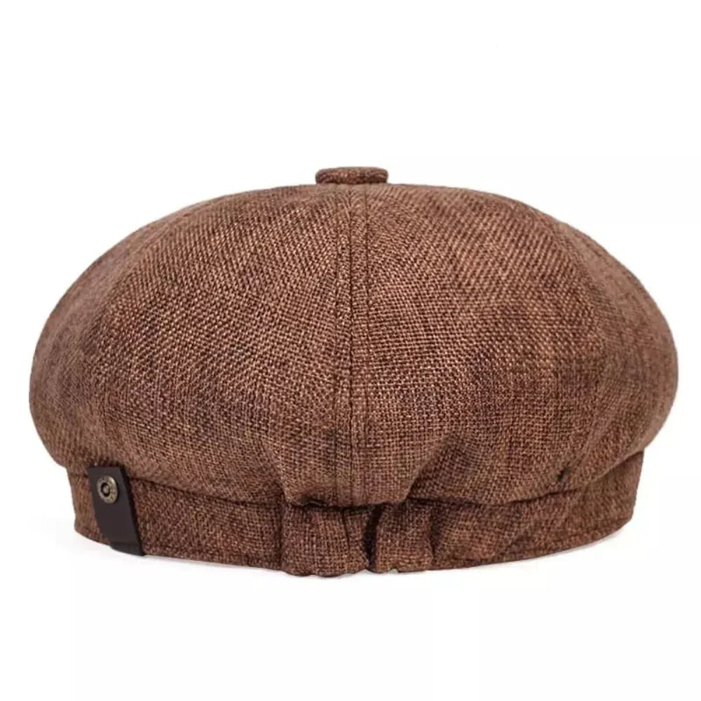 Flat Cap Cotton Newsboy Style Breathable One Size Fits Most