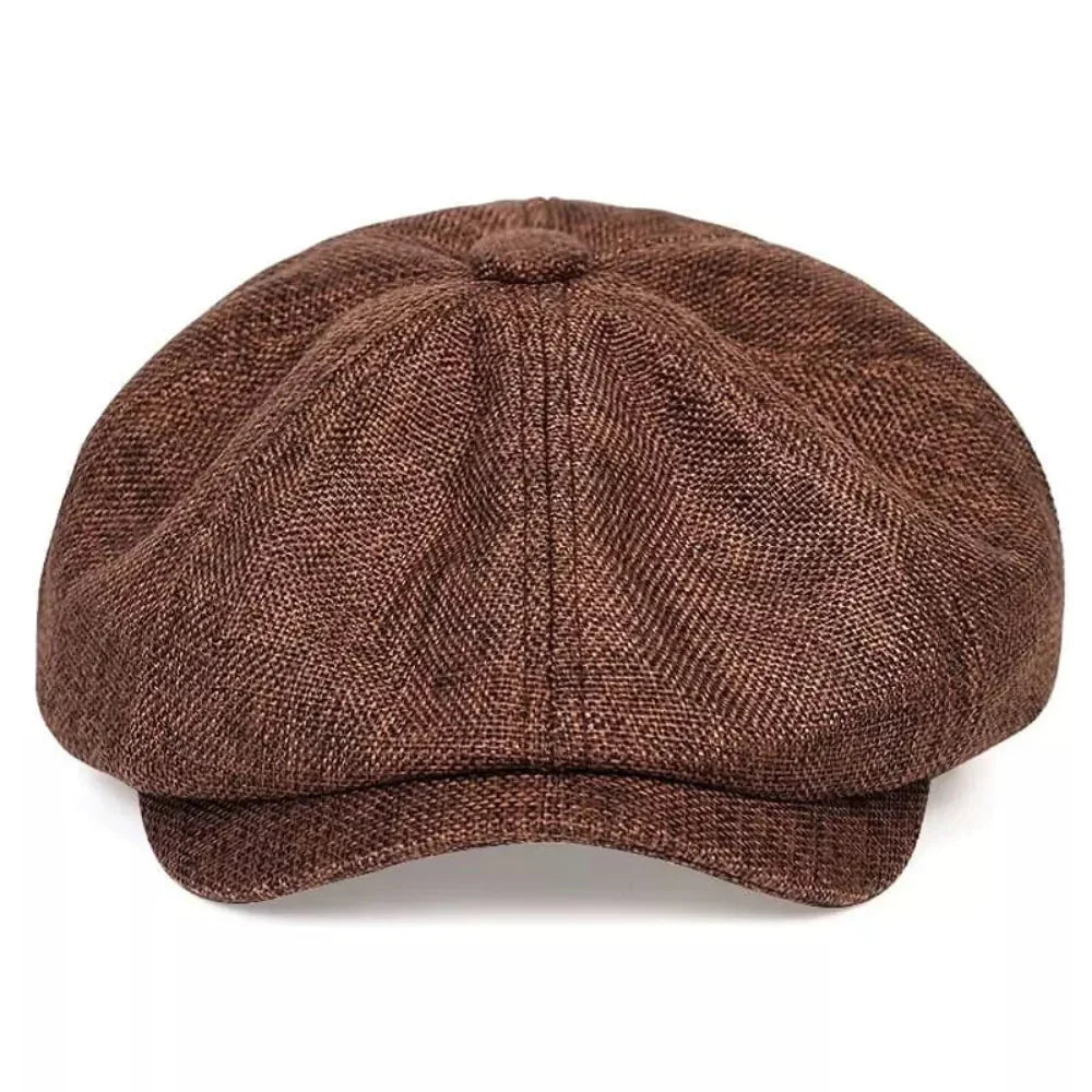 Flat Cap Cotton Newsboy Style Breathable One Size Fits Most