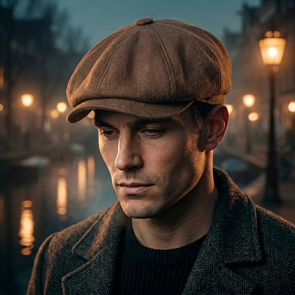 Flat Cap Cotton Newsboy Style Breathable One Size Fits Most