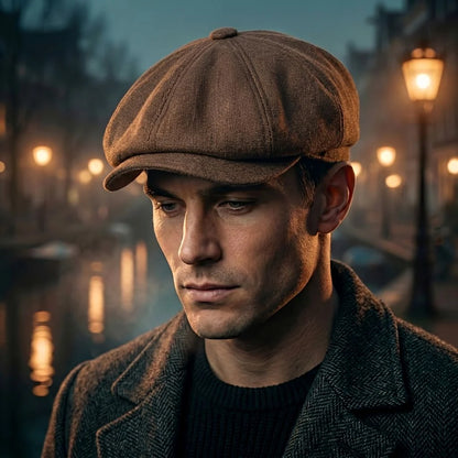 Flat Cap Cotton Newsboy Style Breathable One Size Fits Most