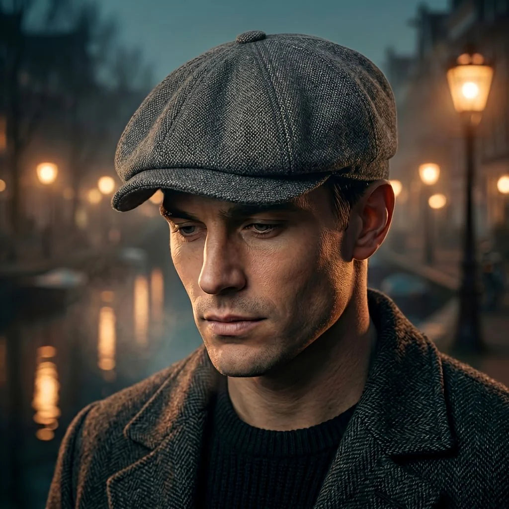 Flat Cap Cotton Newsboy Style Breathable One Size Fits Most