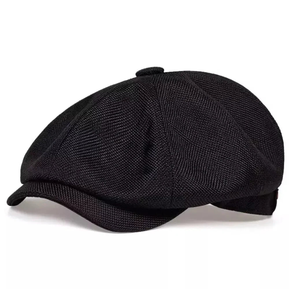 Flat Cap Cotton Newsboy Style Breathable One Size Fits Most