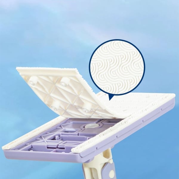 Flat Mop 360° Swivel Touch-Free Pad Change