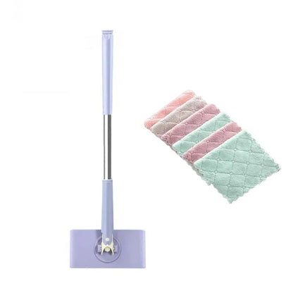 Flat Mop 360° Swivel Touch-Free Pad Change