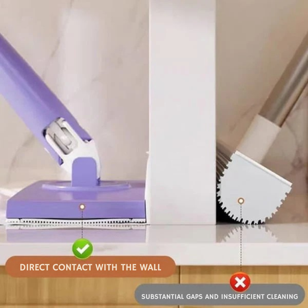 Flat Mop 360° Swivel Touch-Free Pad Change