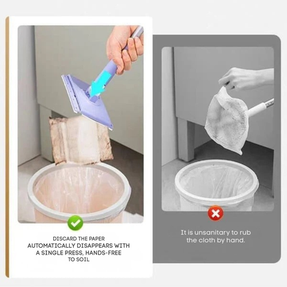 Flat Mop 360° Swivel Touch-Free Pad Change