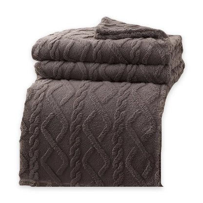 Fleece Blanket Double-Layer Soft Machine-Washable