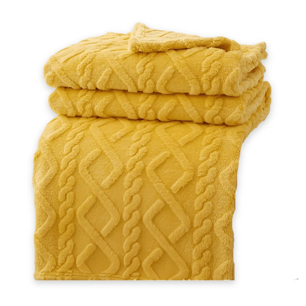 Fleece Blanket Double-Layer Soft Machine-Washable