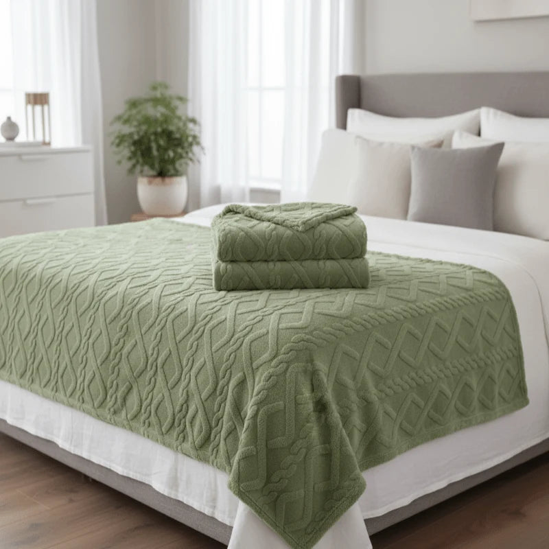 Fleece Blanket Double-Layer Soft Machine-Washable