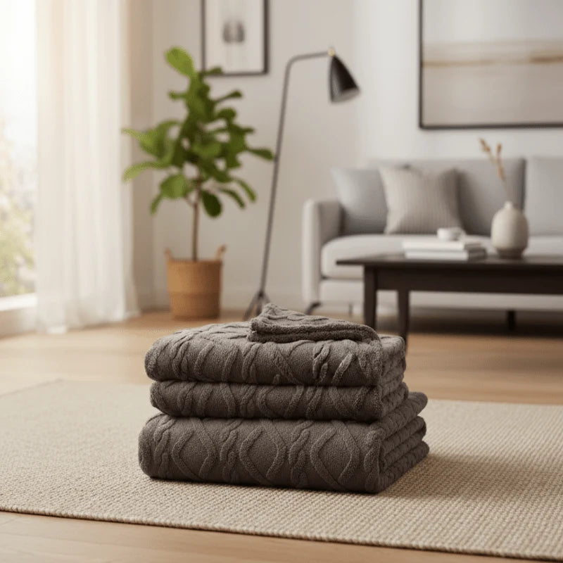 Fleece Blanket Double-Layer Soft Machine-Washable