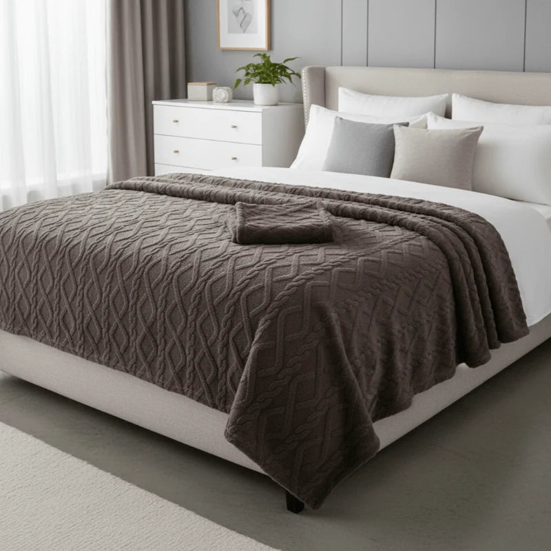 Fleece Blanket Double-Layer Soft Machine-Washable