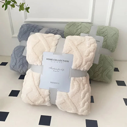 Fleece Blanket Double-Layer Soft Machine-Washable