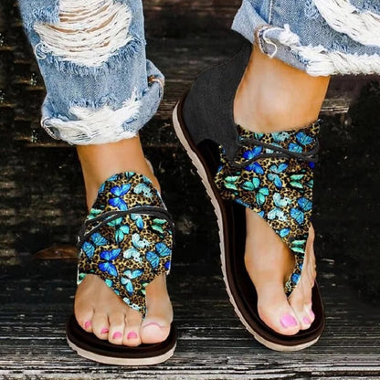 Flip-Flops Orthopedic Footbed Adjustable Straps & Non-Slip Sole