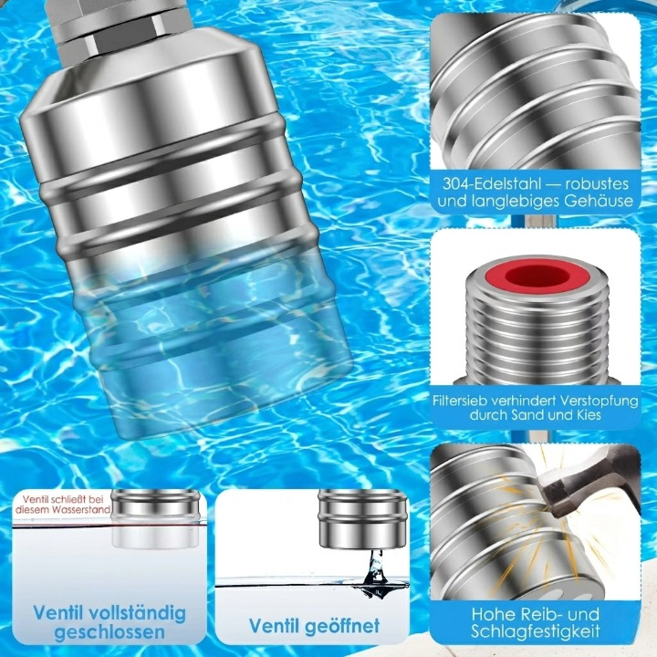 Float Valve 304 Stainless Steel Top & Side Inlets