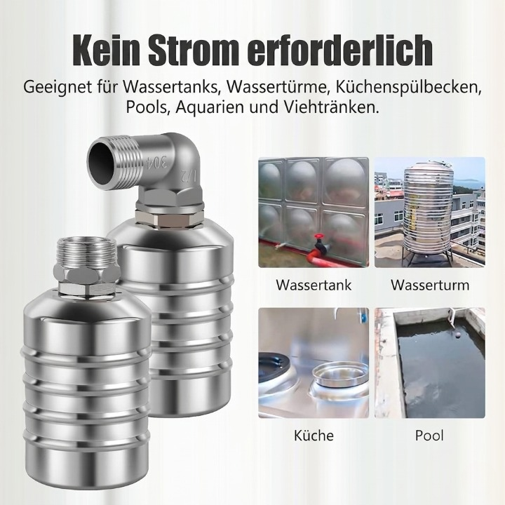 Float Valve 304 Stainless Steel Top & Side Inlets