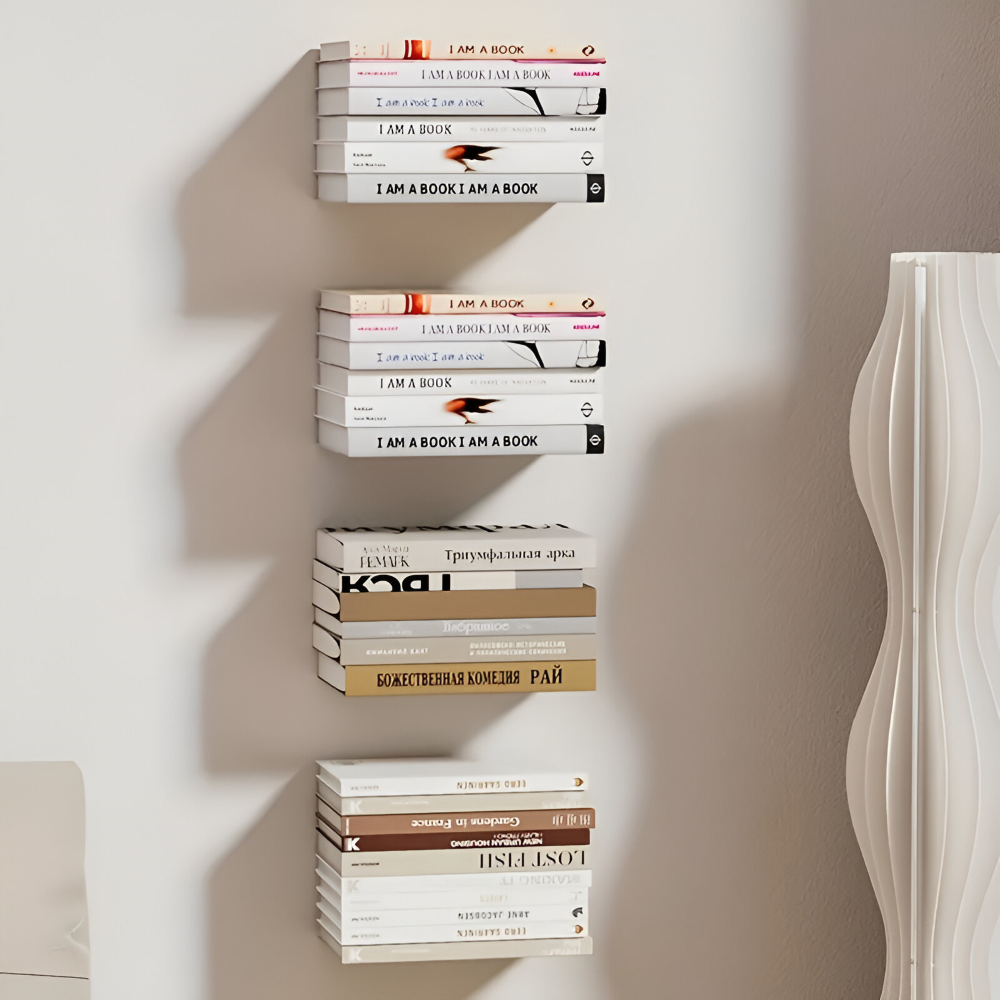 Floating Book Holder Invisible Mounting Set of 2