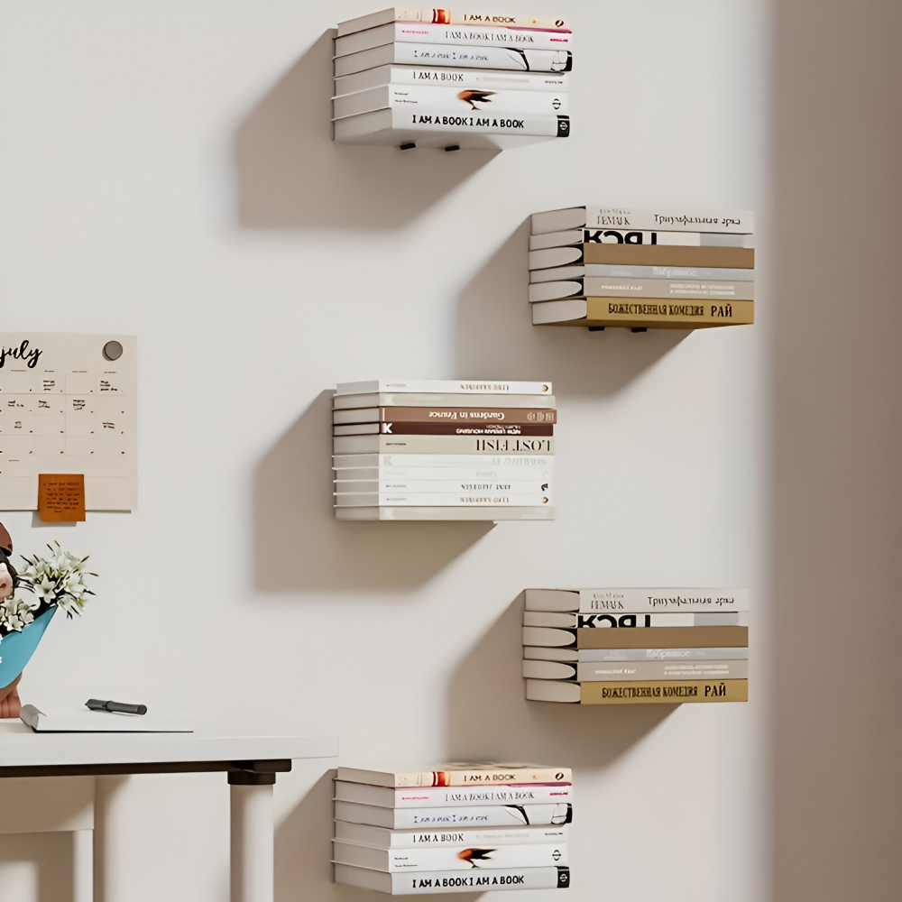 Floating Book Holder Invisible Mounting Set of 2