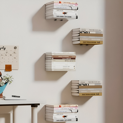 Floating Book Holder Invisible Mounting Set of 2
