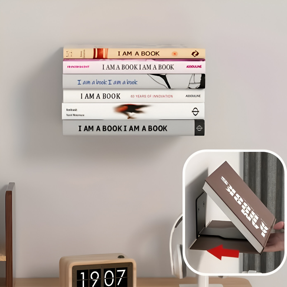 Floating Book Holder Invisible Mounting Set of 2