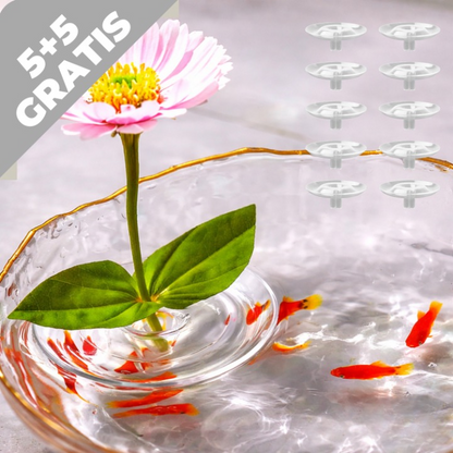 Floating Flower Holder Transparent Set of 10