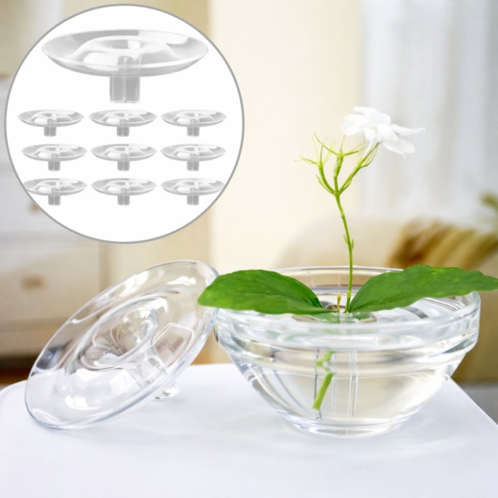 Floating Flower Holder Transparent Set of 10