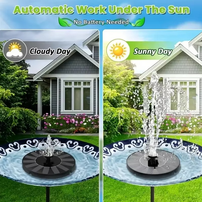 Floating Fountain Solar-Powered Bird-Friendly 17cm Diameter