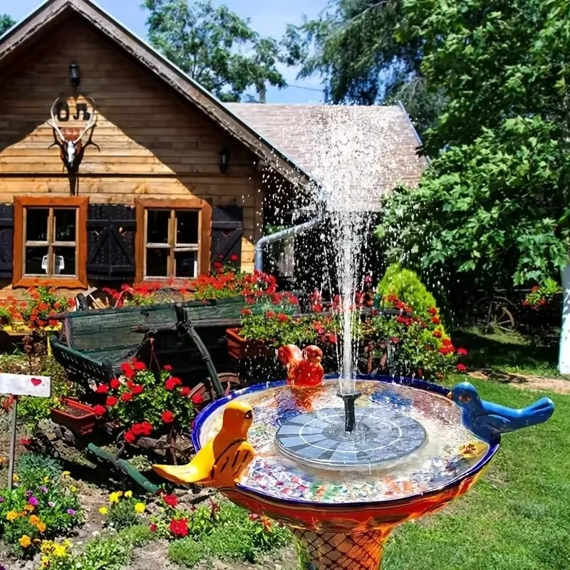 Floating Fountain Solar-Powered Bird-Friendly 17cm Diameter