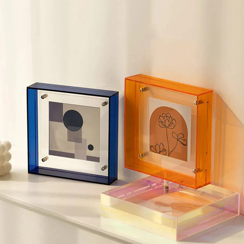 Floating Picture Frame Clear Acrylic Wall & Tabletop