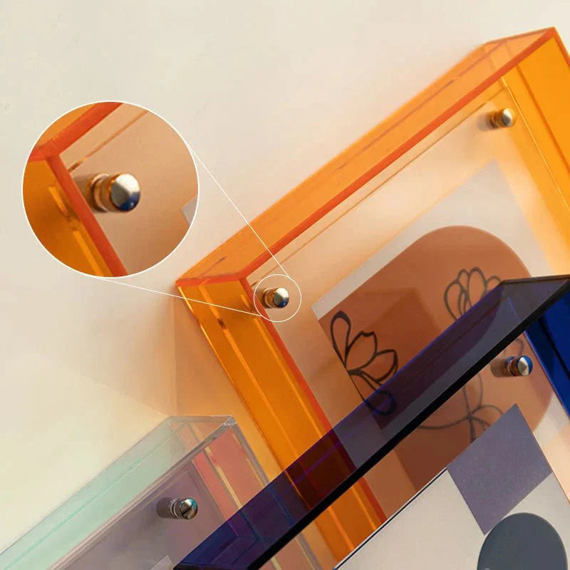 Floating Picture Frame Clear Acrylic Wall & Tabletop