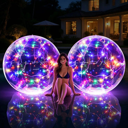 Floating Pool Light Solar-Powered Inflatable Waterproof LED