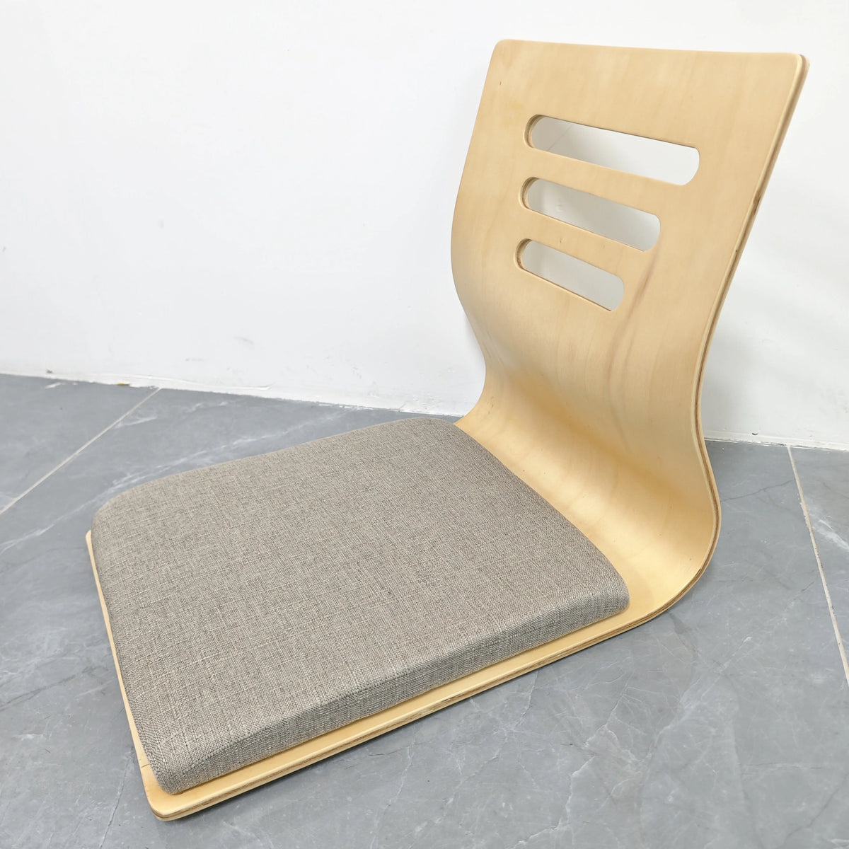 Floor Chair Birch Wood Frame Cotton Cushion
