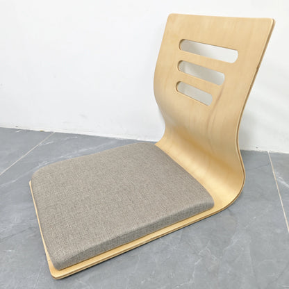 Floor Chair Birch Wood Frame Cotton Cushion
