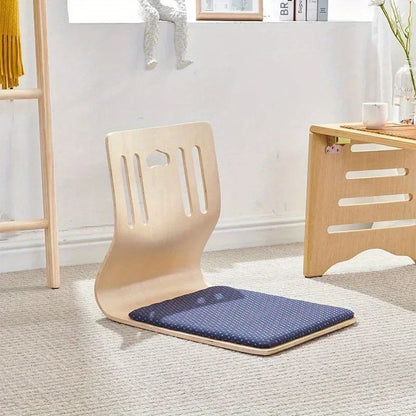 Floor Chair Birch Wood Frame Cotton Cushion