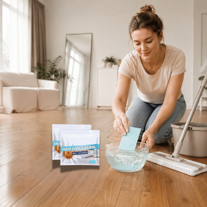 Floor Cleaner Tablets Quick-Dissolve Biodegradable Enzymes 30-Pack