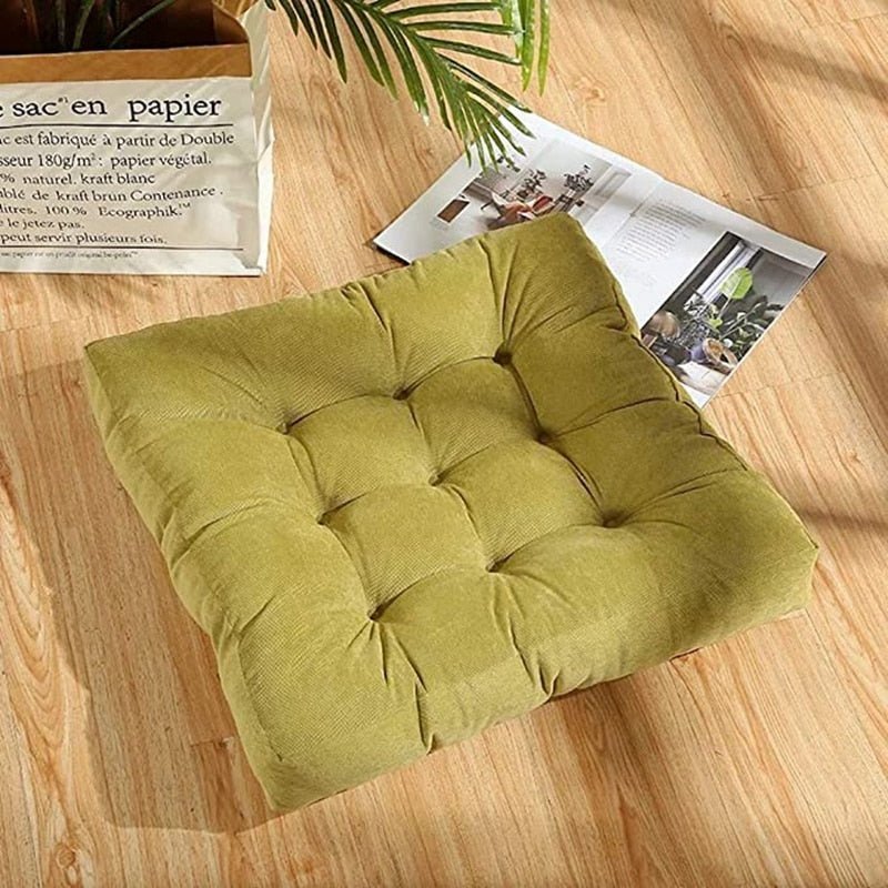 Floor Cushion Japanese Quilted Cotton Corduroy Thick Foam