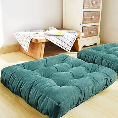 Floor Cushion Japanese Quilted Cotton Corduroy Thick Foam