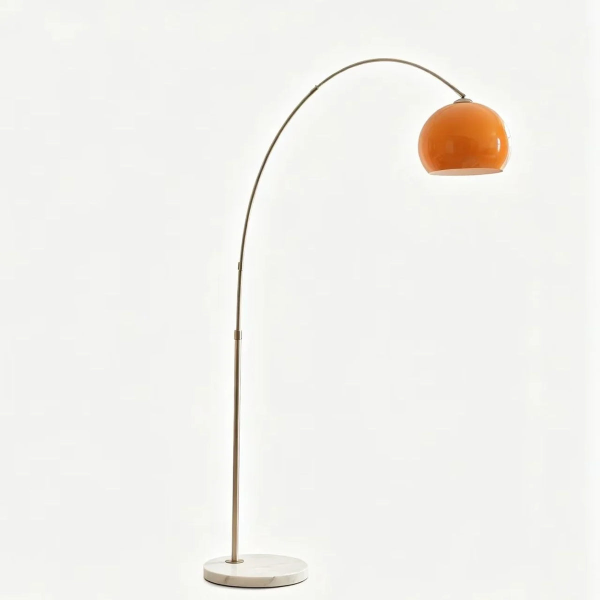 Floor Lamp Curved Adjustable Height Warm Ambient Light