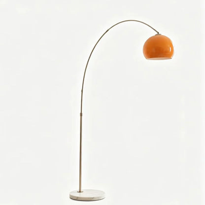 Floor Lamp Curved Adjustable Height Warm Ambient Light