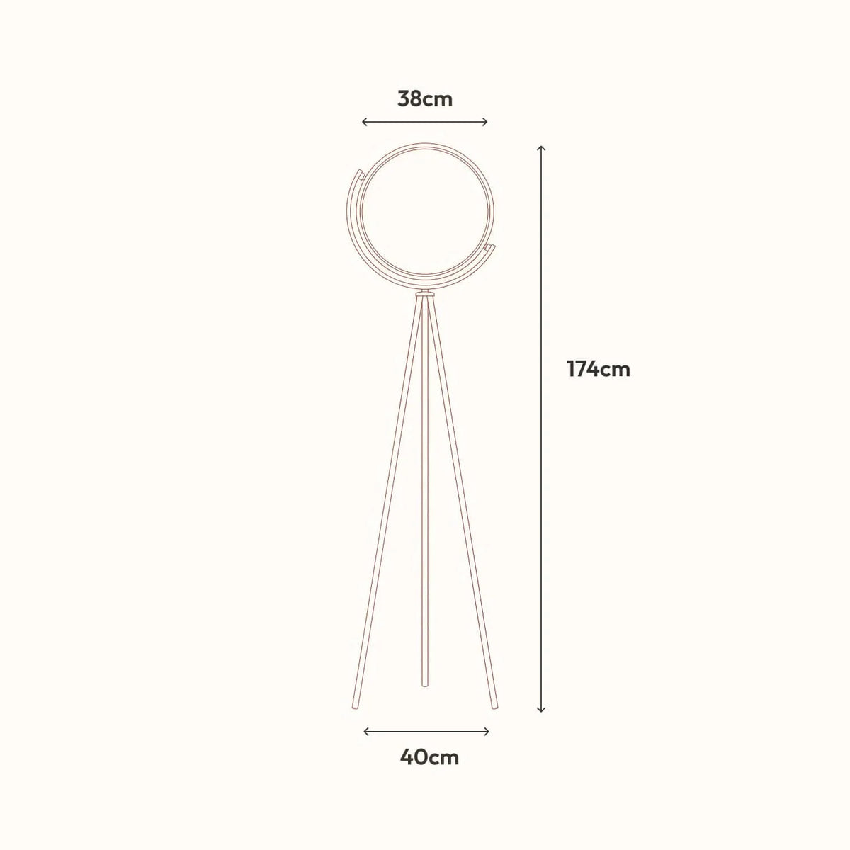 Floor Lamp Dimmable LED Adjustable Color Temperature