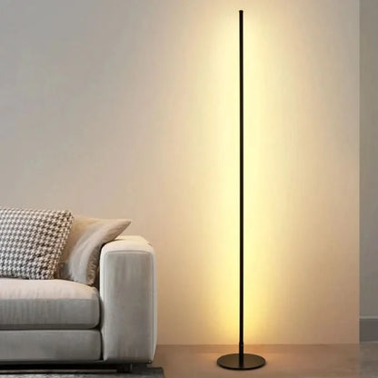 Floor Lamp Slim Dimmable Warm White LED Metal Body
