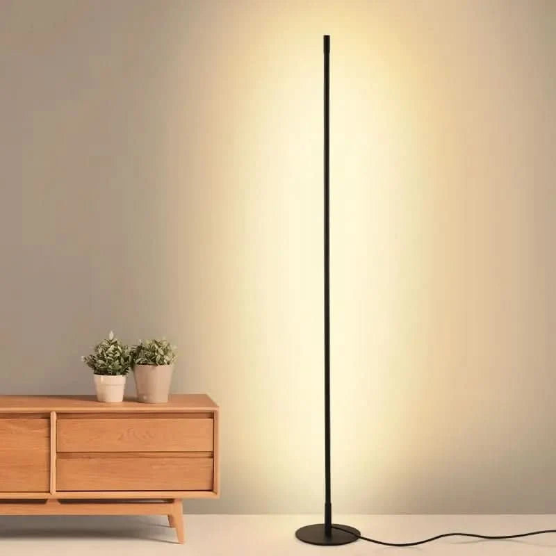 Floor Lamp Slim Dimmable Warm White LED Metal Body