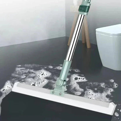 Floor Mop Telescopic Handle 180° Swivel Silicone Lip
