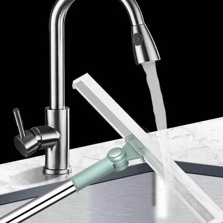 Floor Mop Telescopic Handle 180° Swivel Silicone Lip